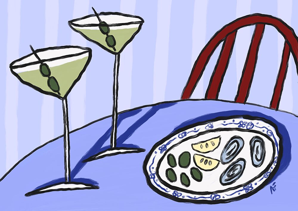 Martinis and Oysters art print by Athene Fritsch for $57.95 CAD