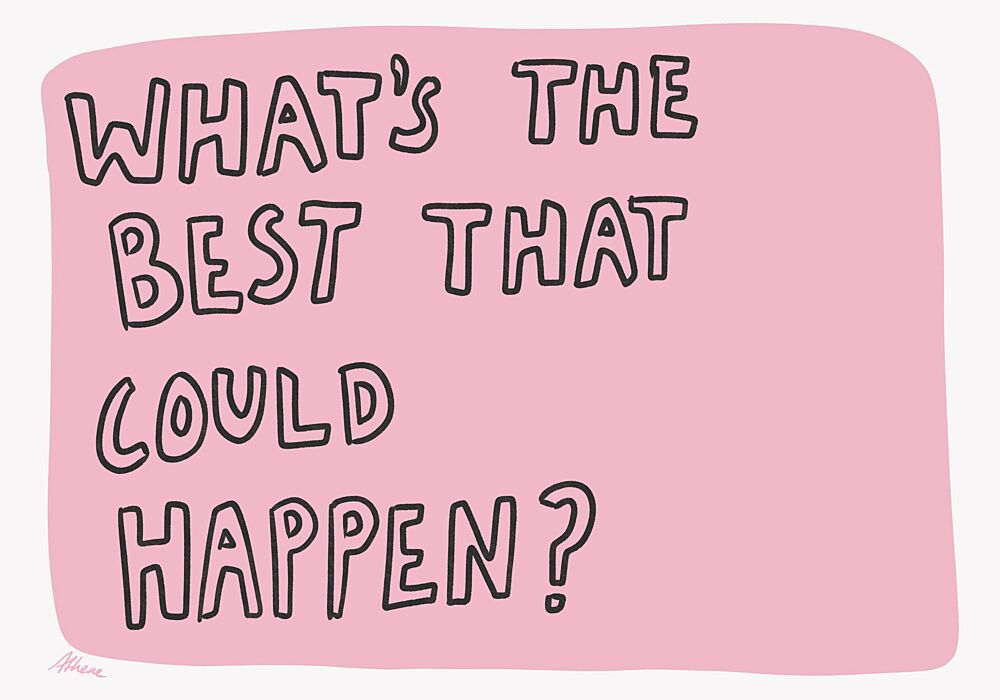 Whats the Best Happen art print by Athene Fritsch for $57.95 CAD