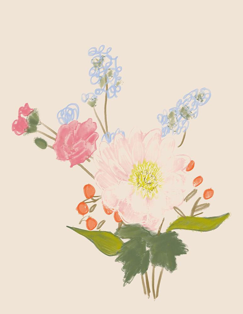 Soft Floral Bouquet art print by Alyssa Hamilton for $57.95 CAD