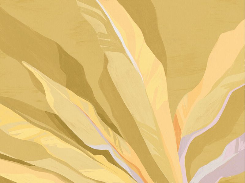 Soft Golden Leaves art print by Goed Blauw for $57.95 CAD
