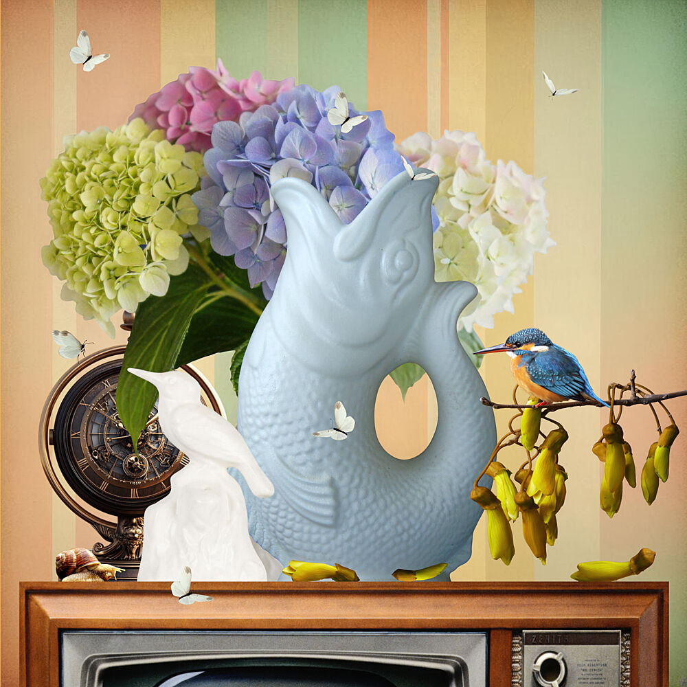 Whimsical Vintage Still Life art print by Sue Skellern for $57.95 CAD