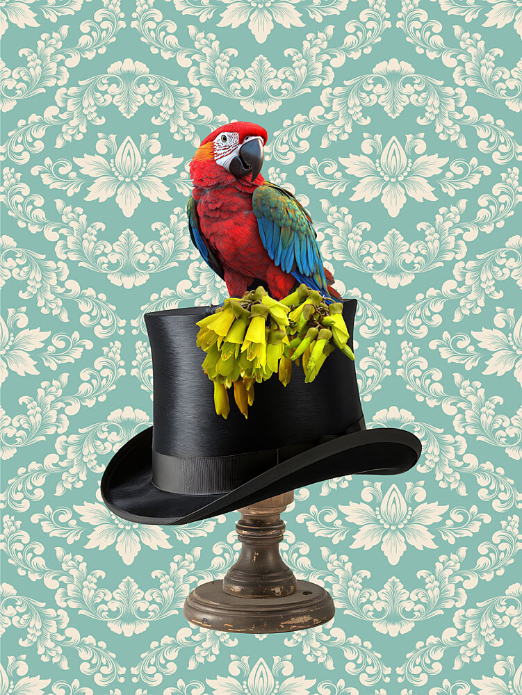 The Gentlemans PerchMacaw art print by Sue Skellern for $57.95 CAD