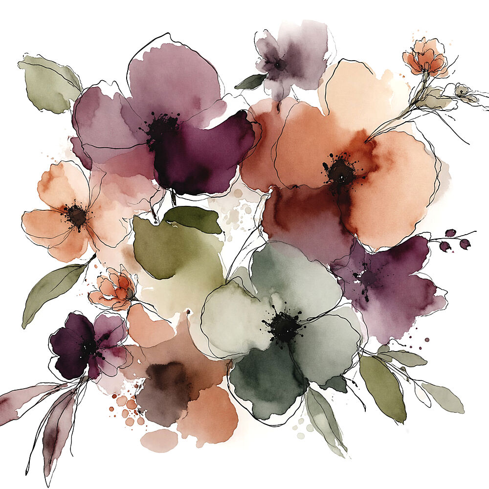 Muted Floral Bouquet art print by Natalie Bruns for $57.95 CAD