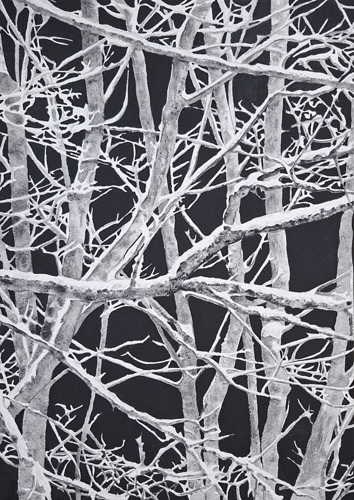 Snowy Winter Branches art print by Alex Walsh for $57.95 CAD
