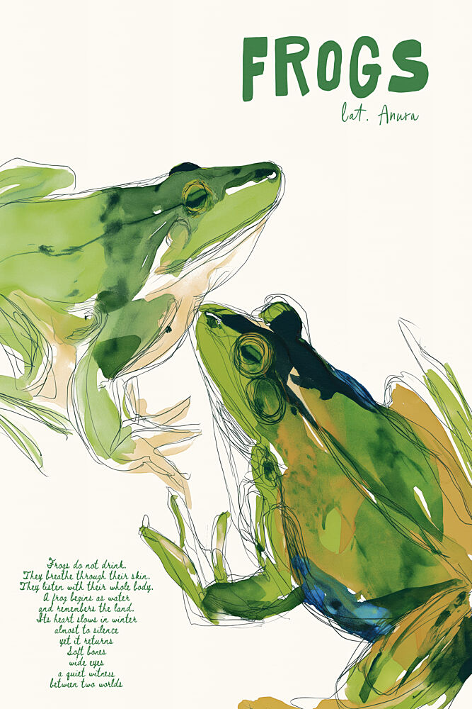 Green Frogs Watercolor art print by Treechild for $57.95 CAD