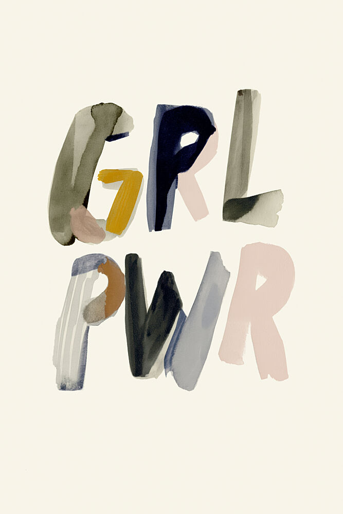 Watercolor Girl Power art print by Treechild for $57.95 CAD