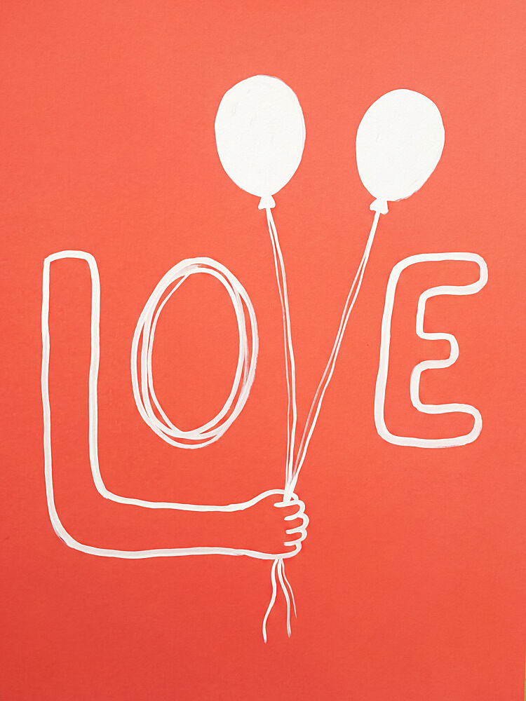 Hand Holding Love Balloons art print by Andreas Magnusson for $57.95 CAD