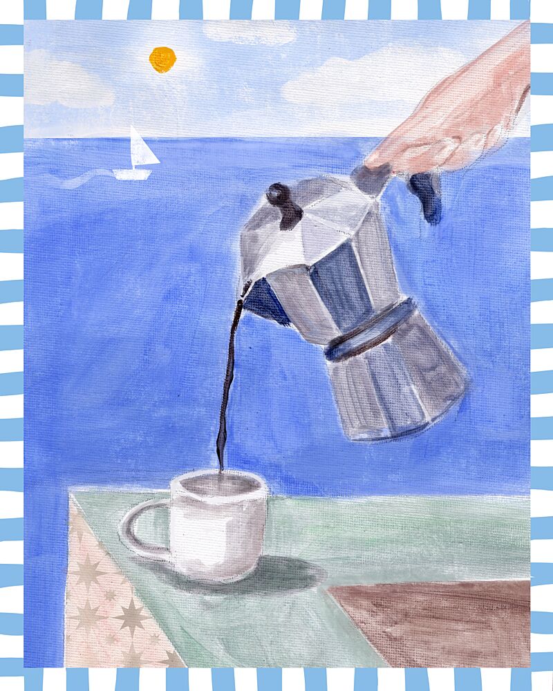 Coastal Coffee Morning art print by Petra Lizde for $57.95 CAD