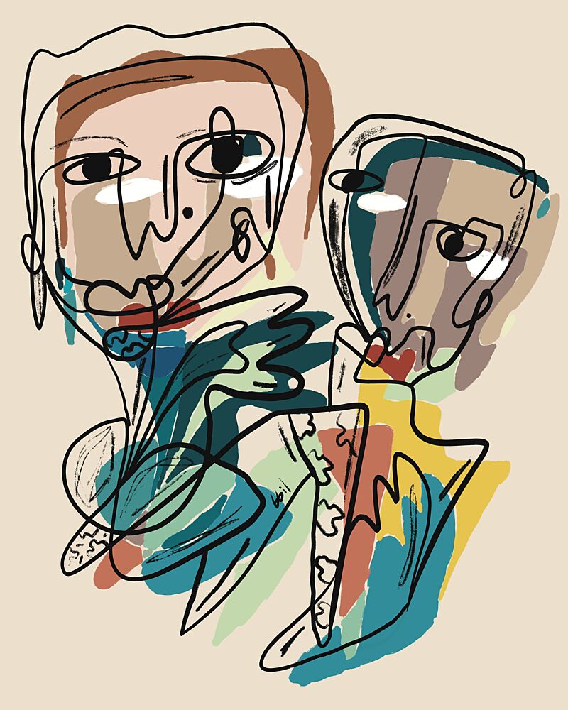 Modern Abstract Figures art print by GIovanna Gil Alves for $57.95 CAD