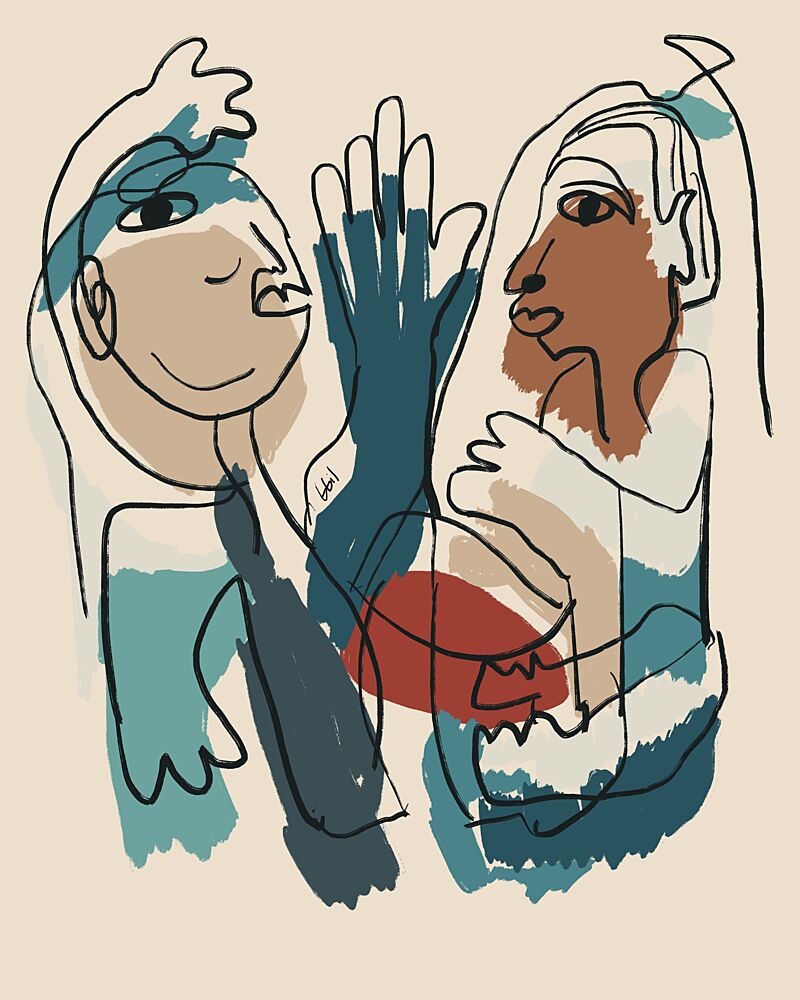 Abstract Human Connection art print by GIovanna Gil Alves for $57.95 CAD