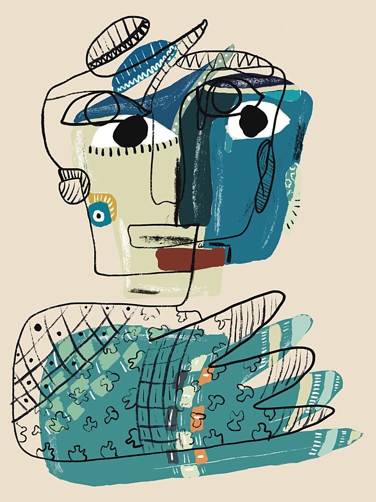 Abstract Face Reflection art print by GIovanna Gil Alves for $57.95 CAD