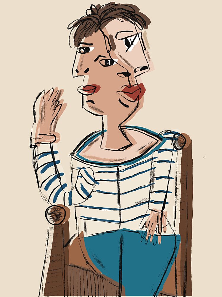 Modern Cubist Portrait art print by GIovanna Gil Alves for $57.95 CAD