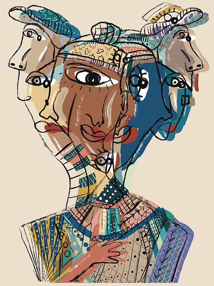 Multifaceted Faces art print by GIovanna Gil Alves for $57.95 CAD
