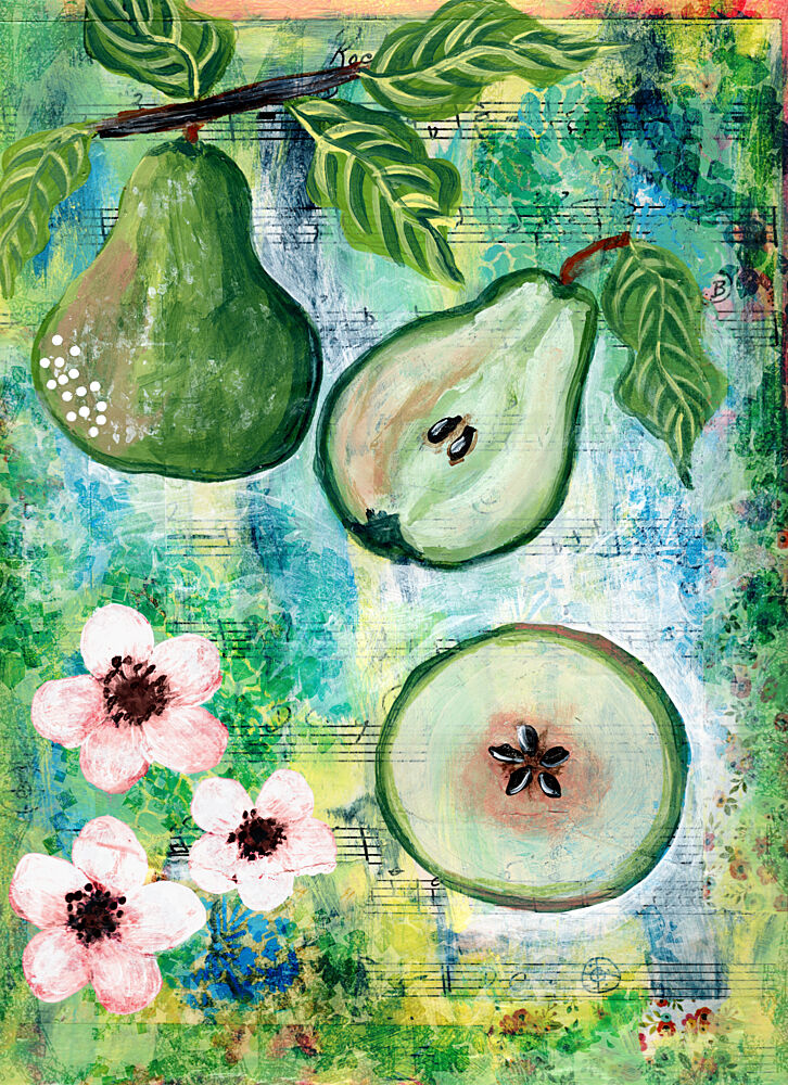 Botanical Pears and Music art print by Jasmine Goodwin for $57.95 CAD