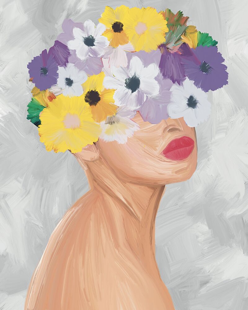 Vibrant Flower Crown art print by GIovanna Gil Alves for $57.95 CAD