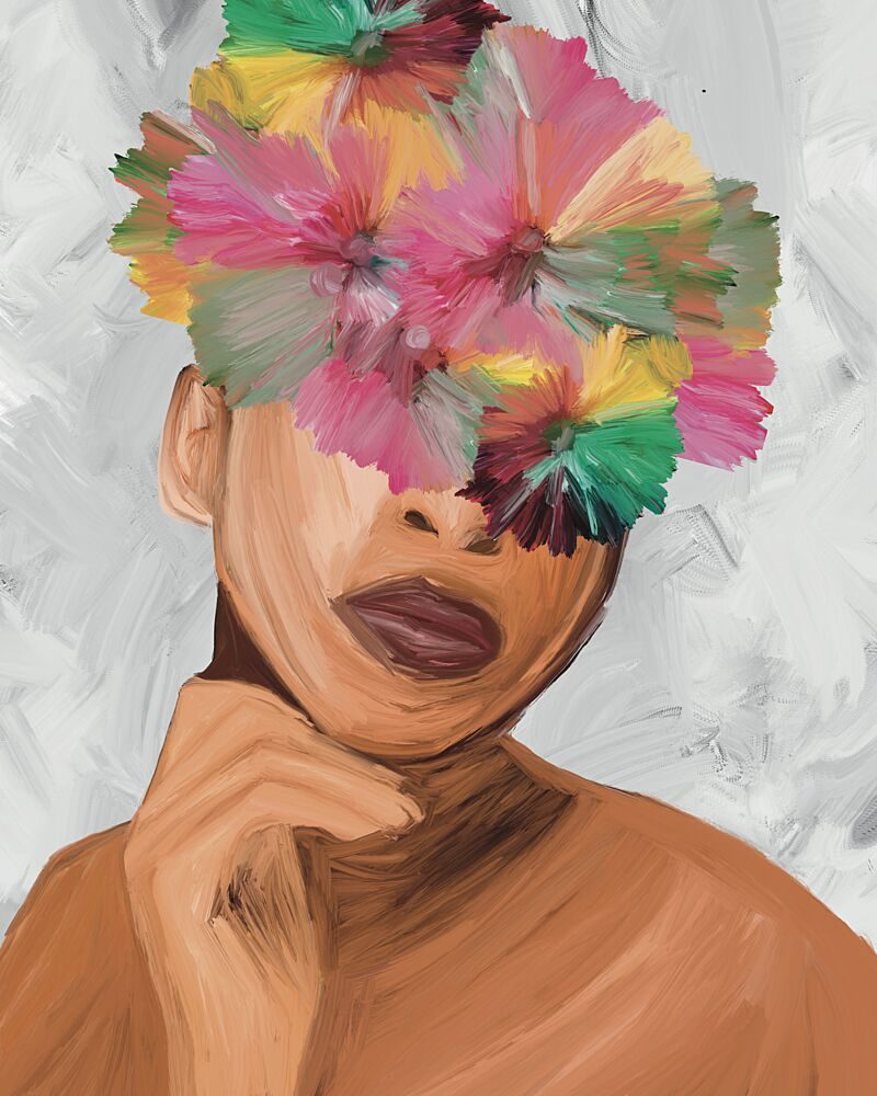 Floral Woman Portrait art print by GIovanna Gil Alves for $57.95 CAD