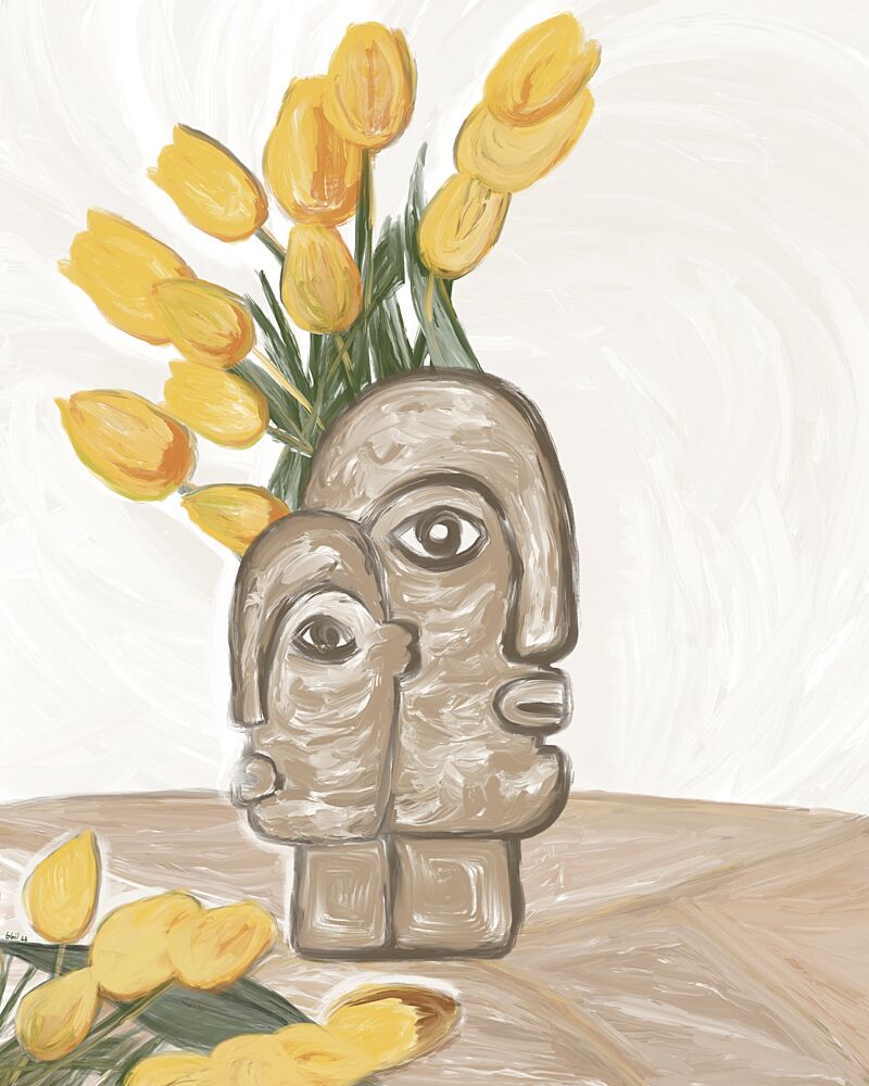 Mother Child Tulips art print by GIovanna Gil Alves for $57.95 CAD