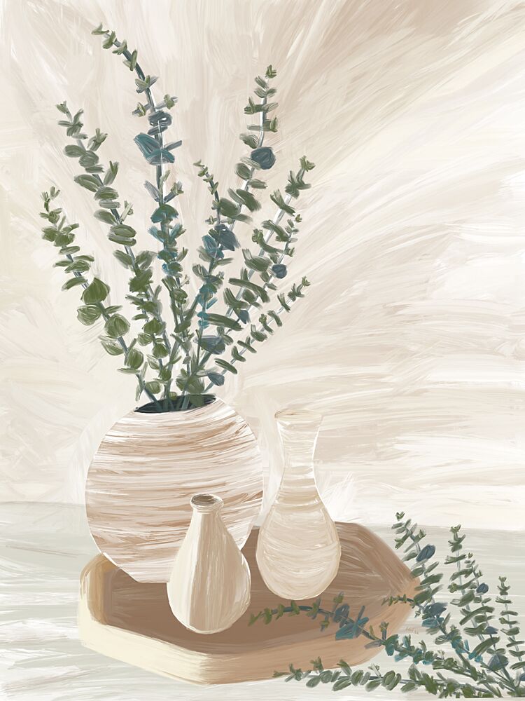 Serene Eucalyptus Arrangement art print by GIovanna Gil Alves for $57.95 CAD