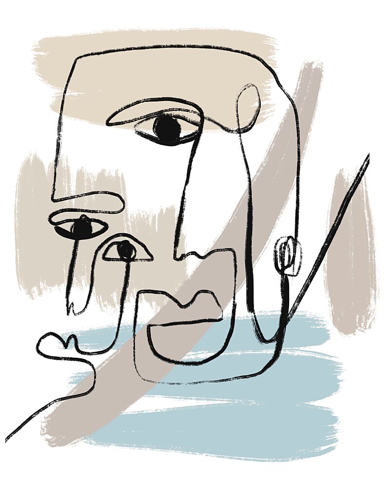Abstract Minimalist Face art print by GIovanna Gil Alves for $57.95 CAD