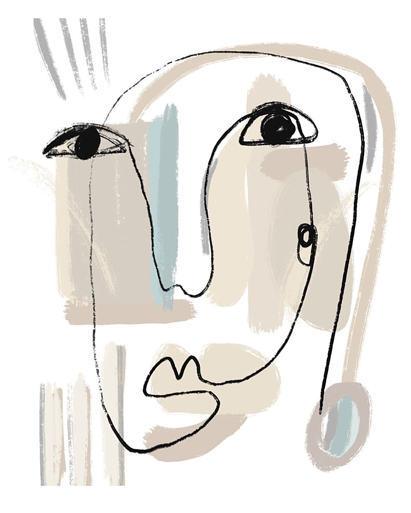 Modern Line Portrait art print by GIovanna Gil Alves for $57.95 CAD
