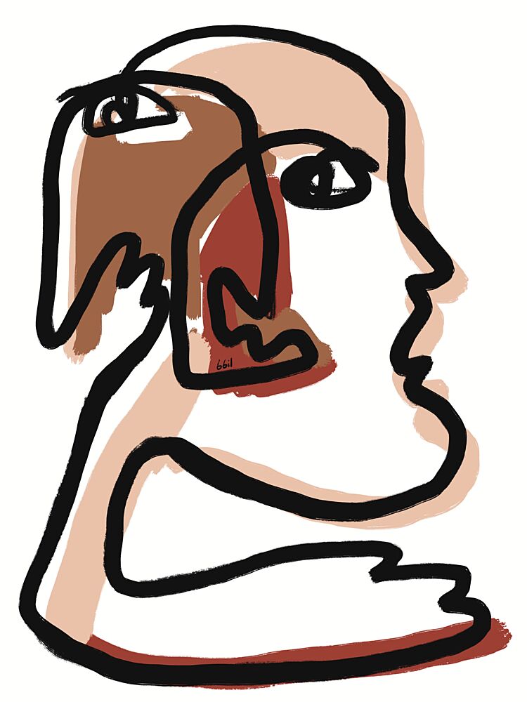 Abstract Earthy Faces art print by GIovanna Gil Alves for $57.95 CAD