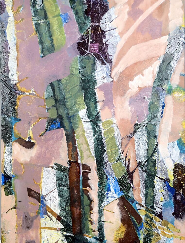 Textured Woodland Abstract art print by Poovi Art for $57.95 CAD