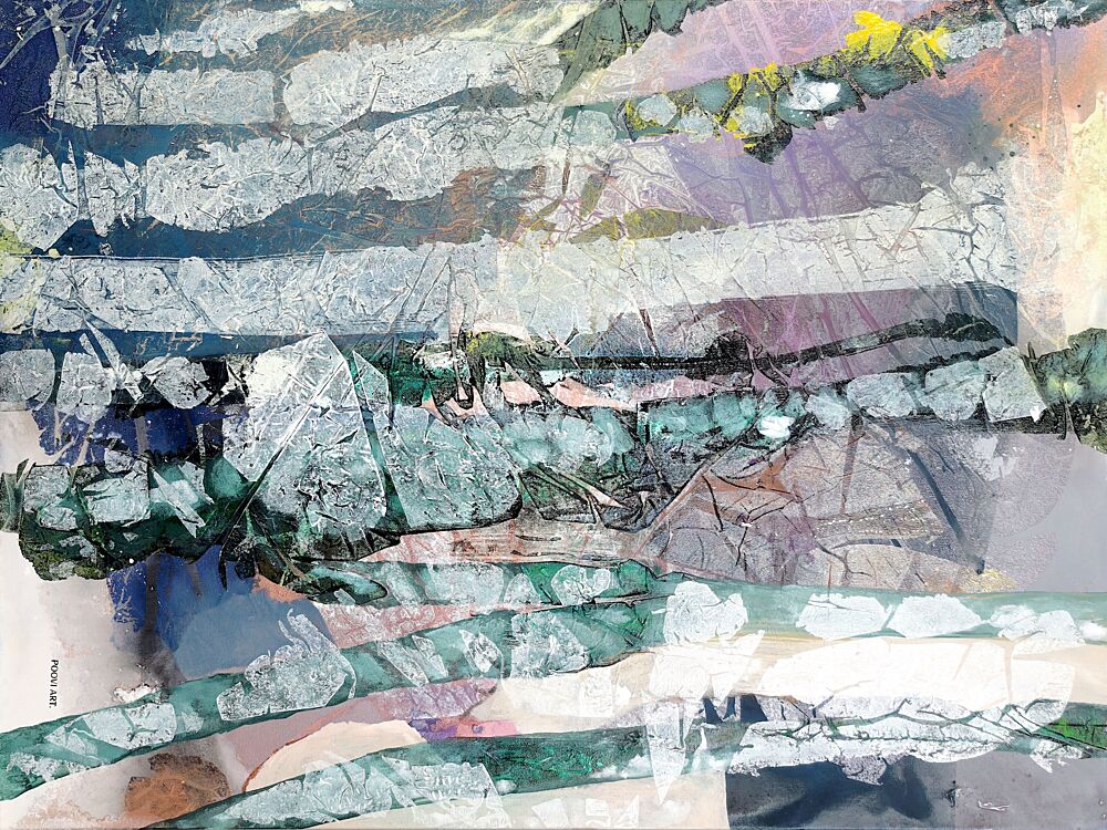 Organic Textured Layers art print by Poovi Art for $57.95 CAD