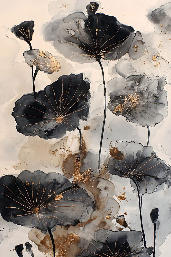 Golden Lotus Bloom art print by Miguel Bruzual for $57.95 CAD