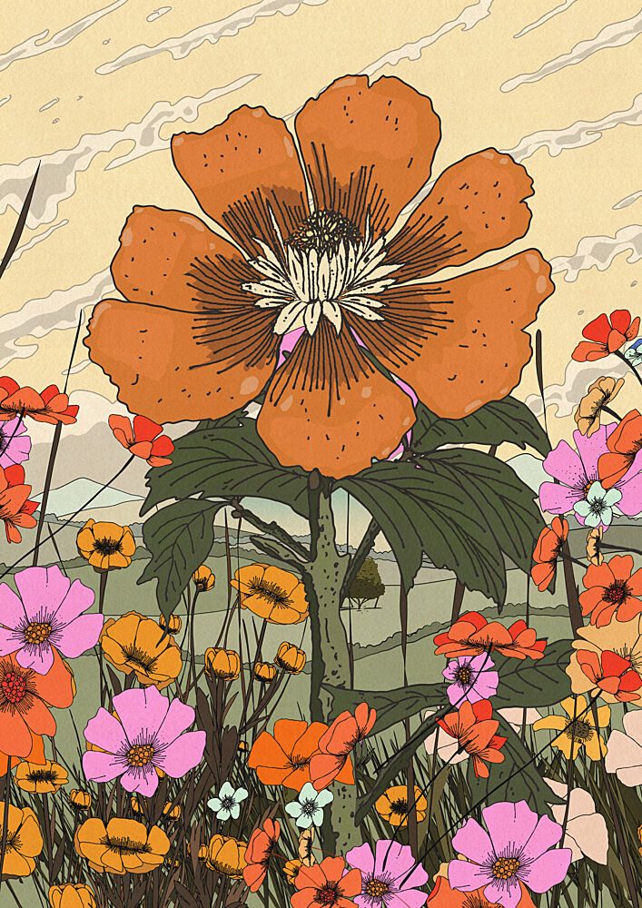 Vibrant Wildflower Bloom art print by Nicholas for $57.95 CAD