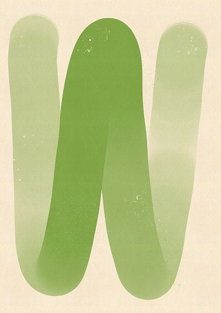 Soft Green Alphabet W art print by Nicholas for $57.95 CAD