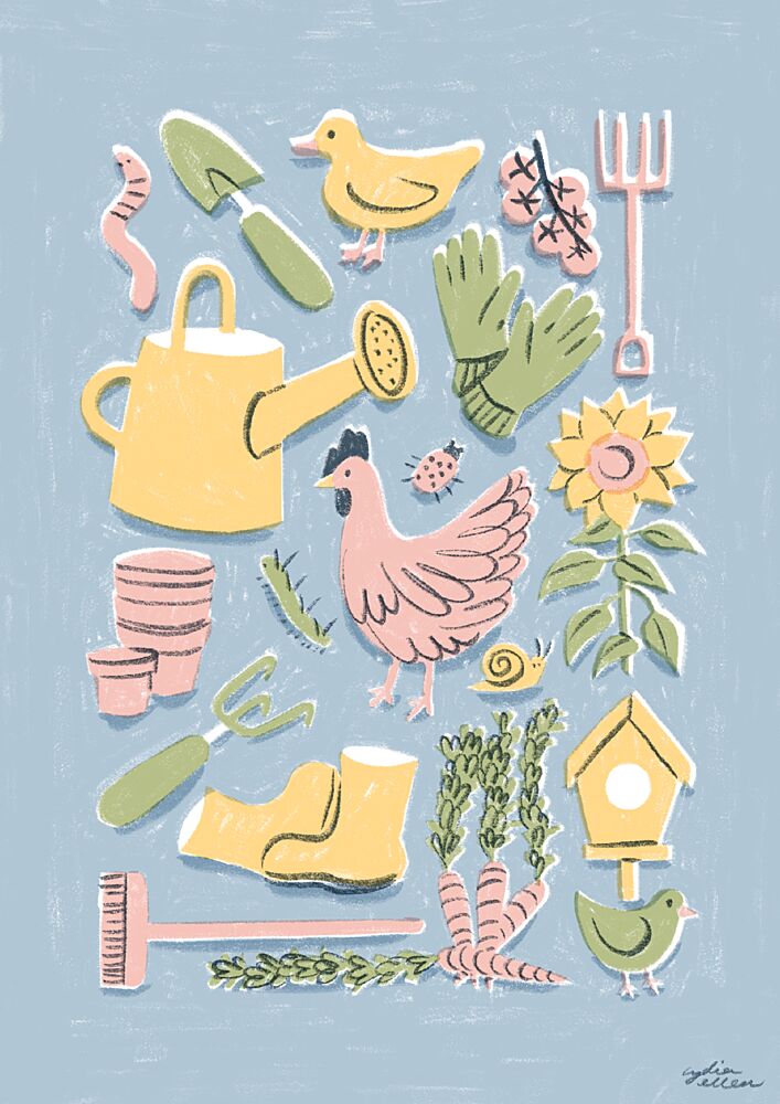 Whimsical Garden Friends art print by Lydia Greaves for $57.95 CAD