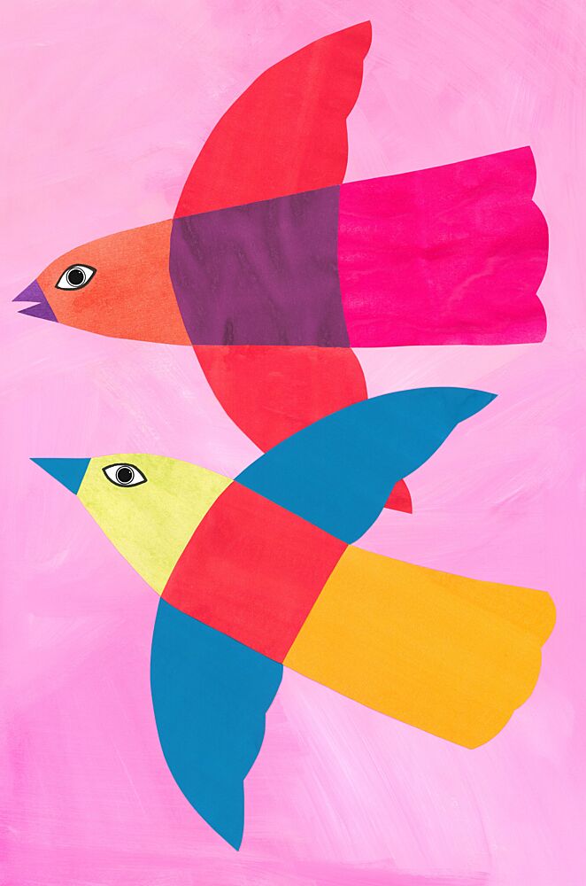 Colorful Flying Birds art print by Isabelle Brent for $57.95 CAD