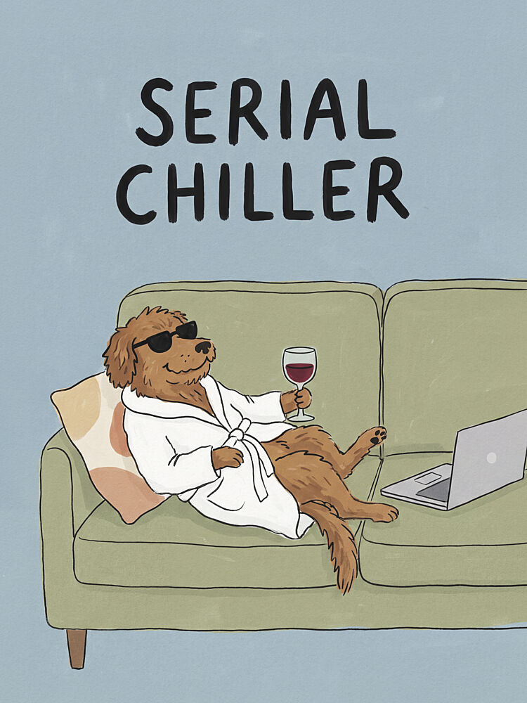 Serial Chiller Dog art print by Andreas Magnusson for $57.95 CAD