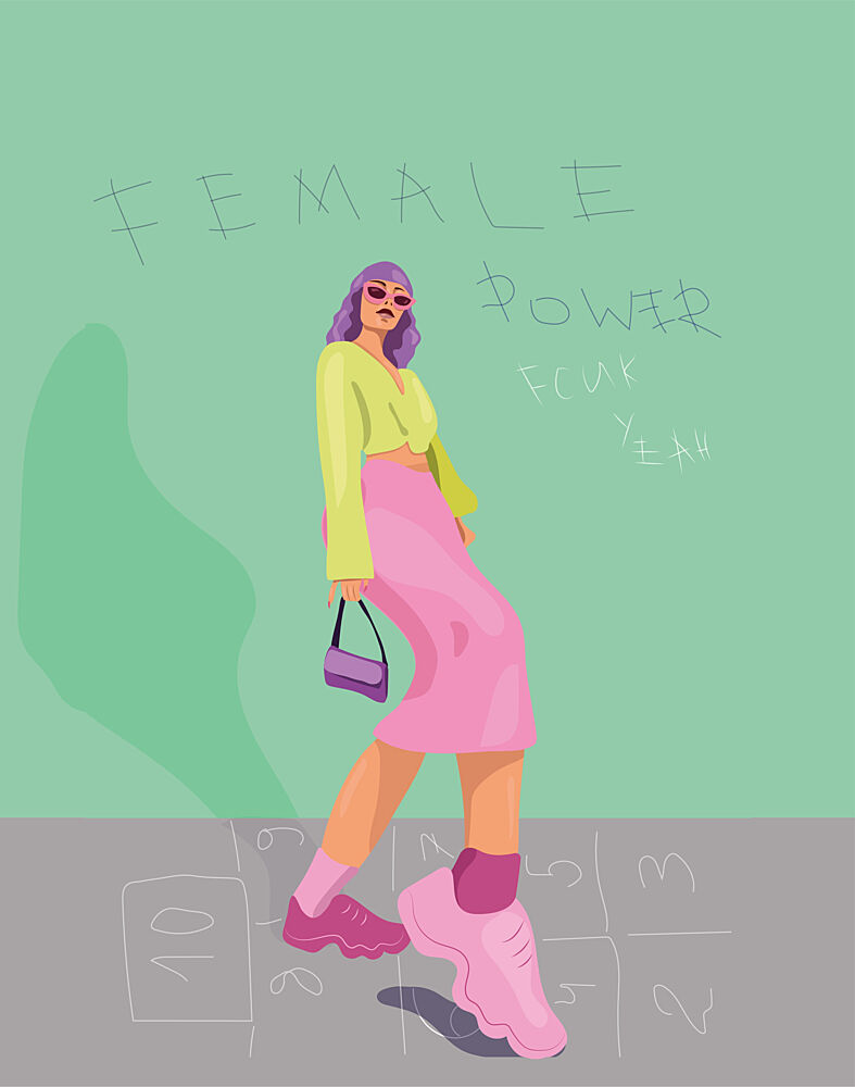 Female Power Street Style art print by Christina Misuro for $57.95 CAD