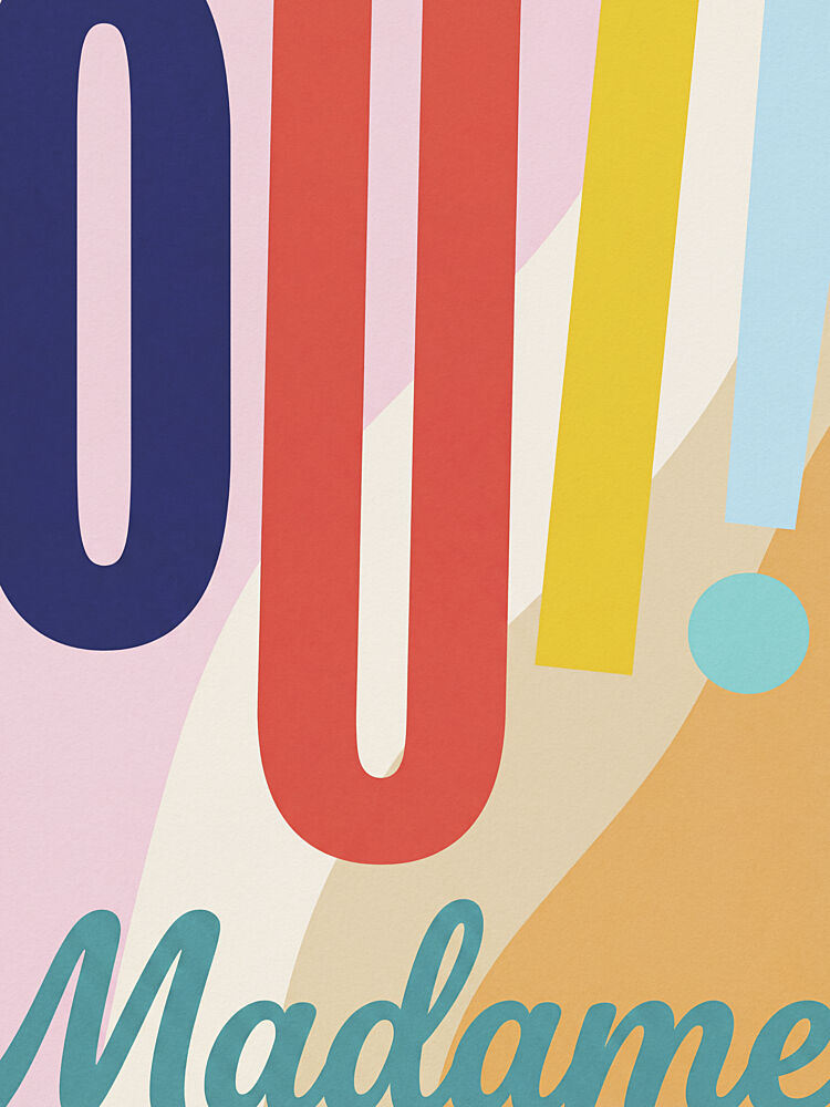 Colorful French Oui Madame art print by Andreas Magnusson for $57.95 CAD