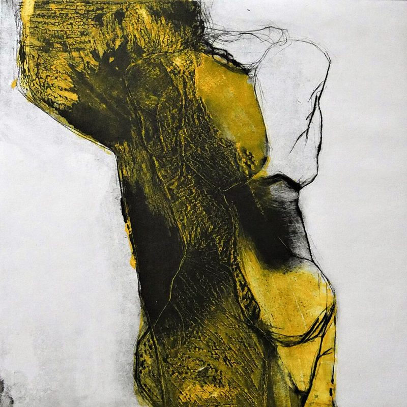 Abstract Yellow Figure art print by Doris Schmitz for $57.95 CAD