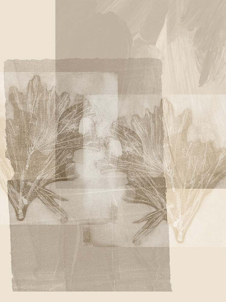 Layered Sepia Leaves art print by Dina Dankers for $57.95 CAD