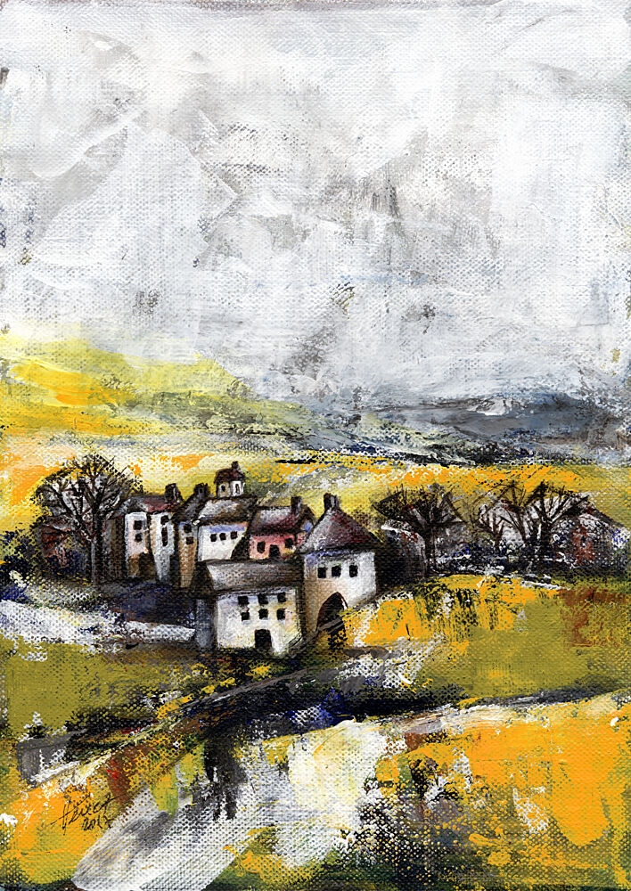 Charming Country Village art print by Aniko Hencz for $57.95 CAD