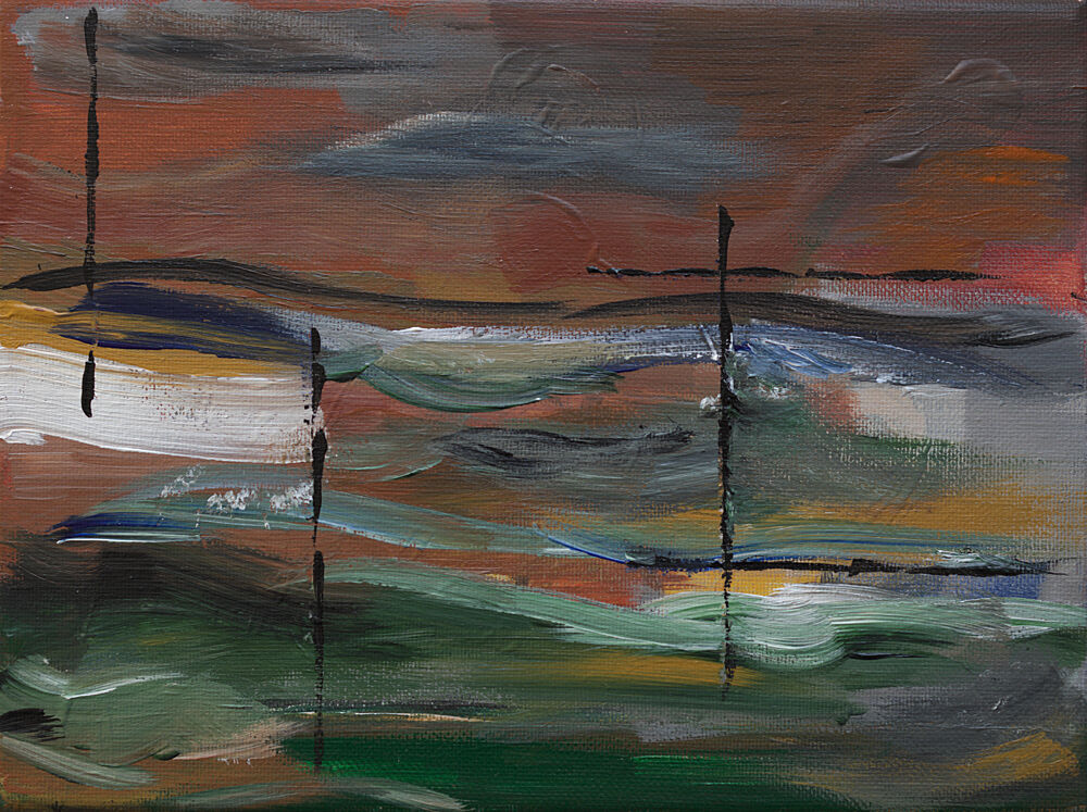 Earthy Abstract Landscape art print by Kjeld Olsen for $57.95 CAD