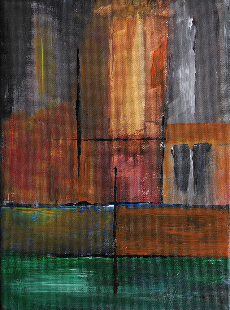 Abstract City Grid art print by Kjeld Olsen for $57.95 CAD