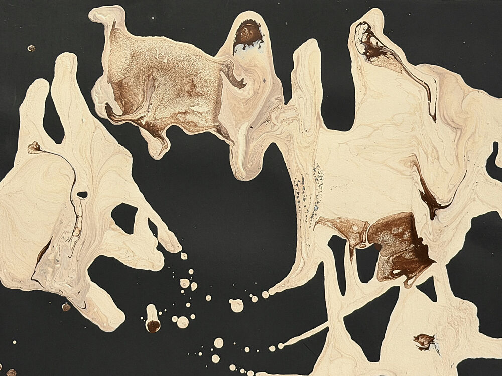 Fluid Mocha Swirl art print by Ferdos Maleki for $57.95 CAD