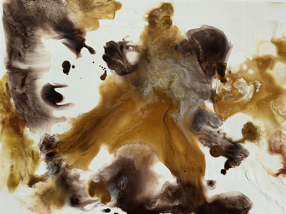 Golden Liquid Dynamics art print by Ferdos Maleki for $57.95 CAD