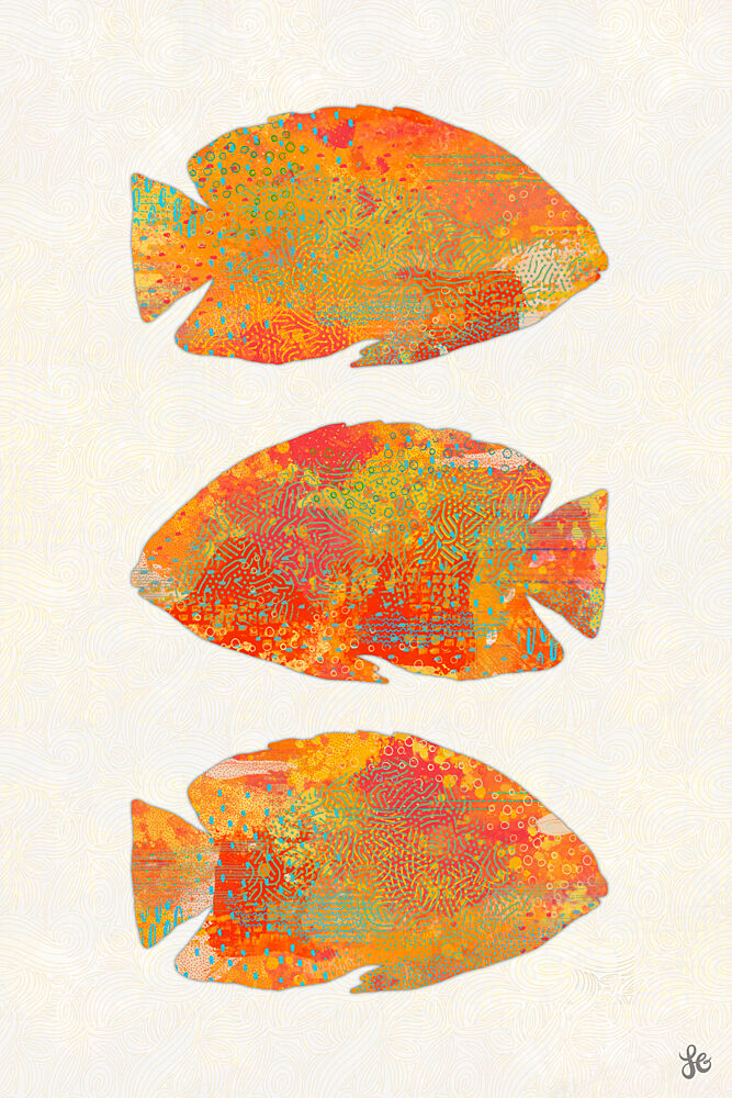 Vibrant Tropical Fish art print by Laura H Gibson for $57.95 CAD