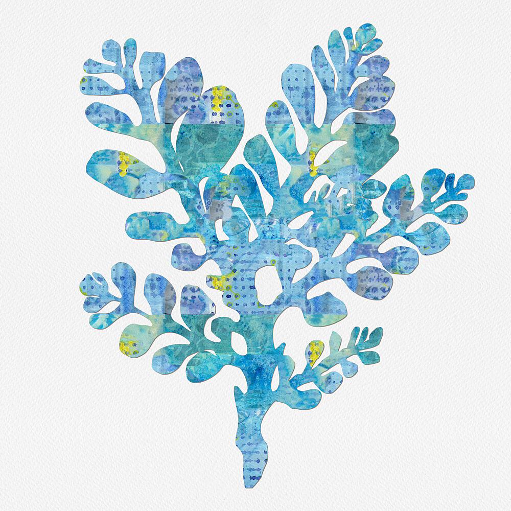 Vibrant Blue Coral art print by Laura H Gibson for $57.95 CAD