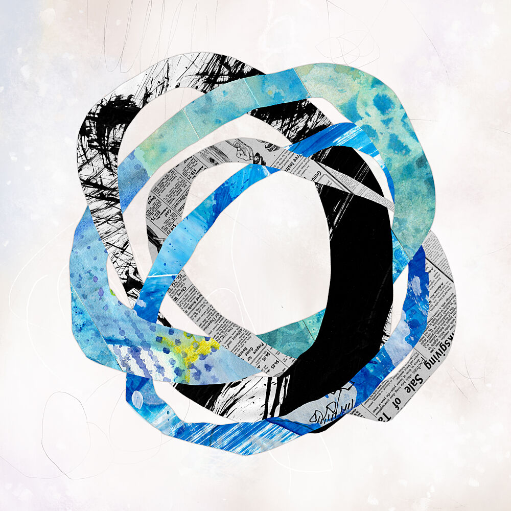 Abstract Blue Rings art print by Laura H Gibson for $57.95 CAD