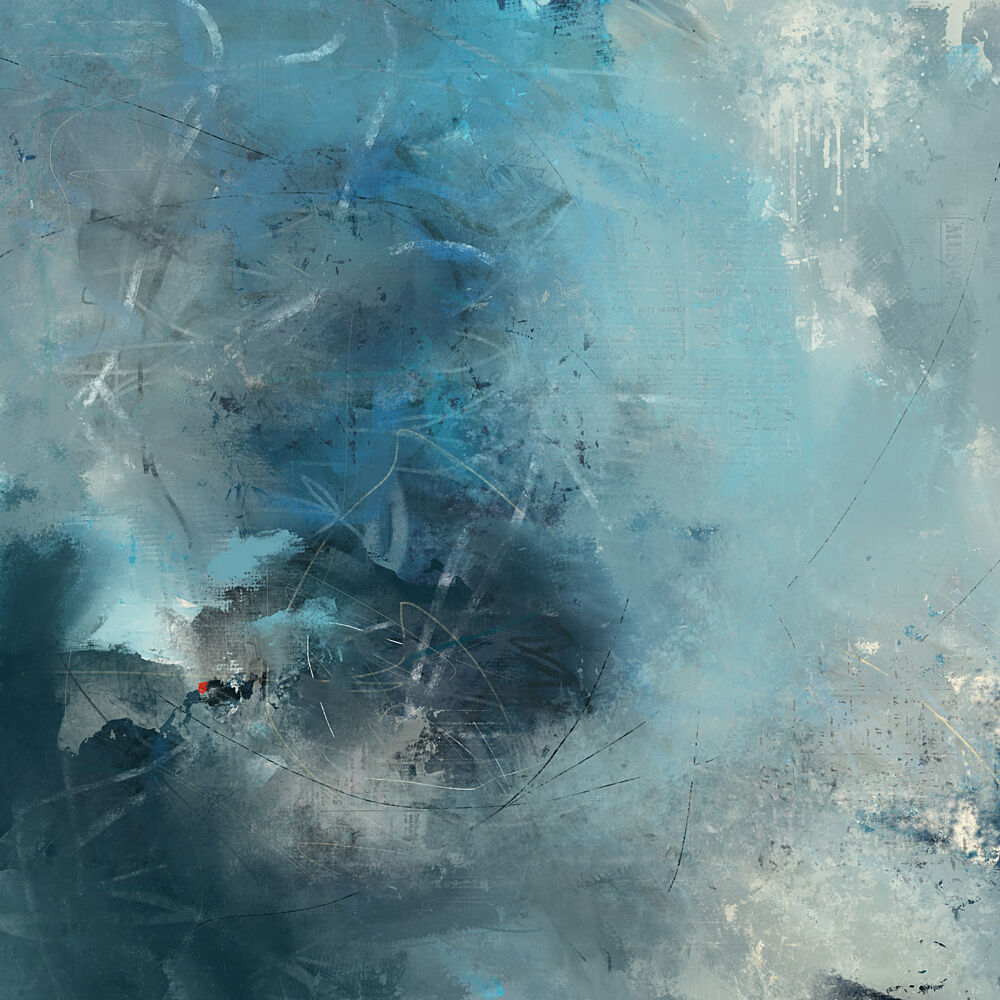 Abstract Ocean Blues art print by Laura H Gibson for $57.95 CAD