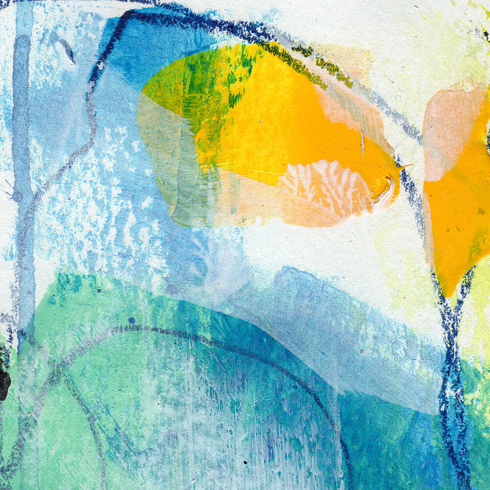 Yellow Blue Green Flow art print by Laura H Gibson for $57.95 CAD