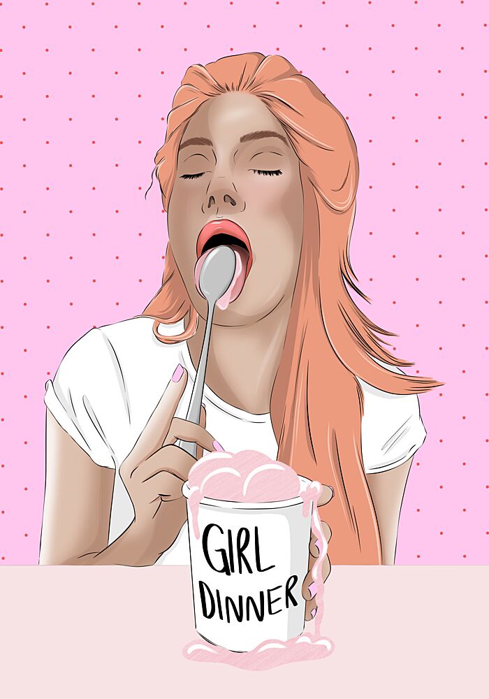 Trendy Girl Dinner art print by Lisen Vennesland for $57.95 CAD