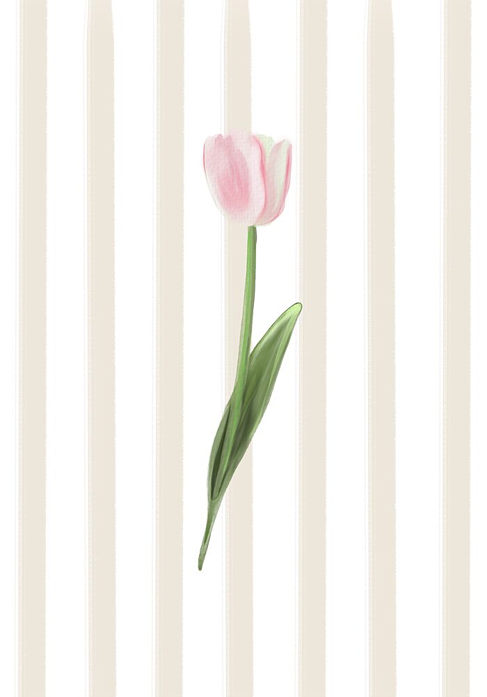 Soft Tulip Stripes art print by Lisen Vennesland for $57.95 CAD