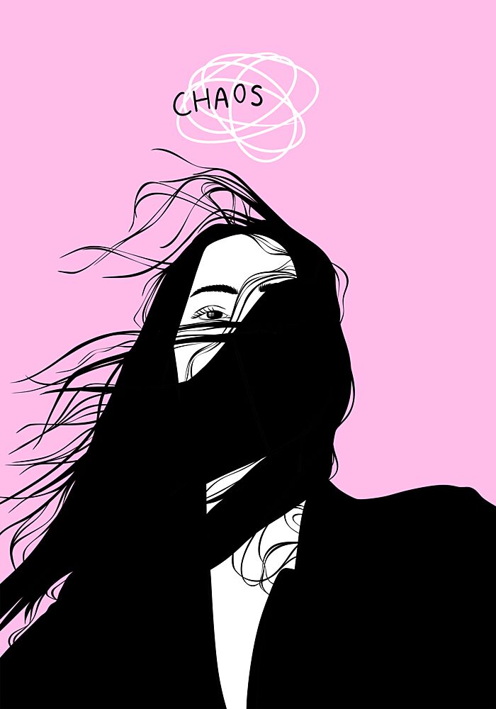 Hidden Face Pink Chaos art print by Lisen Vennesland for $57.95 CAD